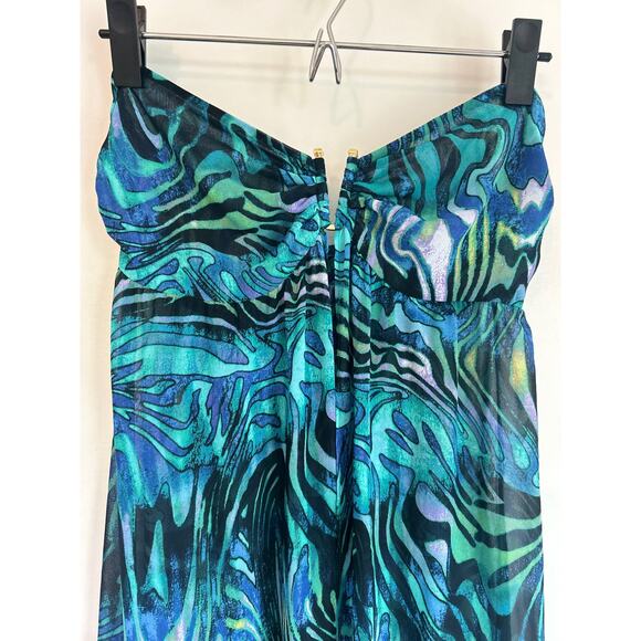 Victoria’s Secret V-neck Strapless Front Slit Swimsuit Cover Up Womens sz  Small - Picture 3 of 5